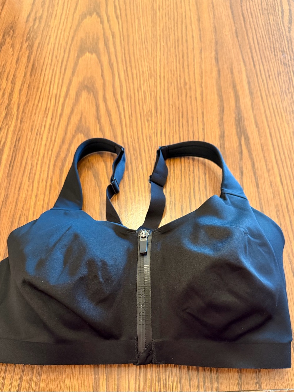 Victoria's Secret Black Front-Zip Sports Bra
